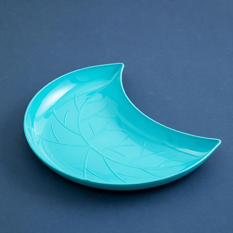 5pcs Eid Mubarak Moon Shape Serving Tray Jewelry Dish Earring Necklace Plates