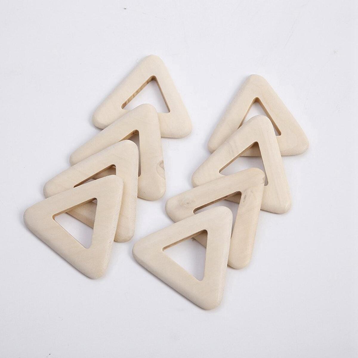 10x Unfinished Wood Slices Earring Blanks Hollow for Jewelry Making Painting