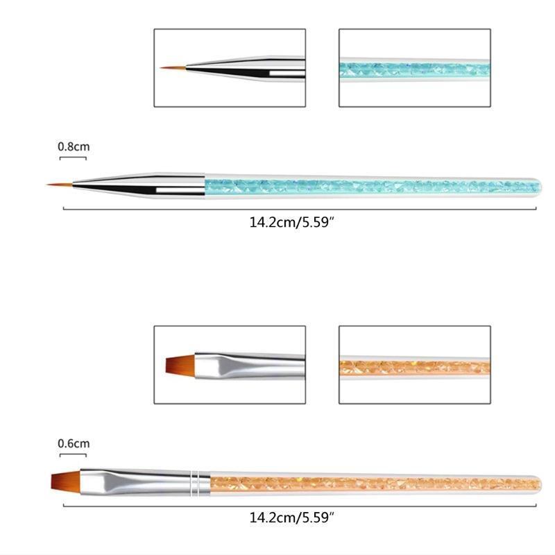 Gel Nail Art Brushes Ball tip pen for Nail Art for Home Use and Professional