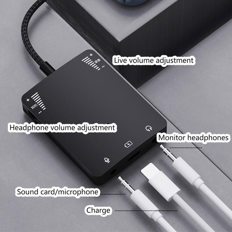 External Type-C Soundcard USB-C to Jack 3.5mm Headphone Audio Adapter for Laptop