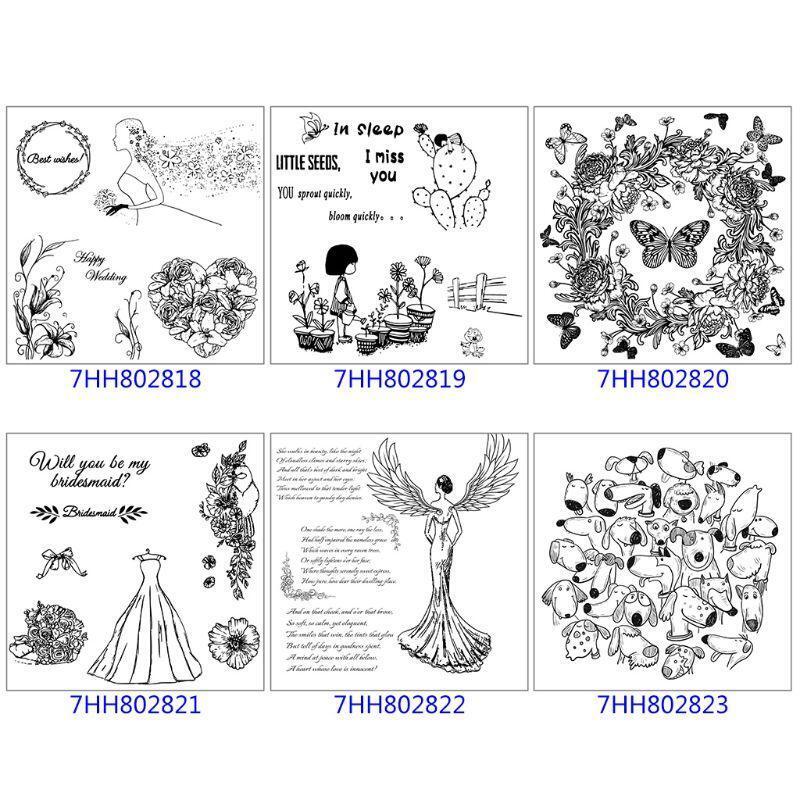 Funny Dogs Background DIY Silicone Clear Stamp Seal Scrapbook Embossing Album