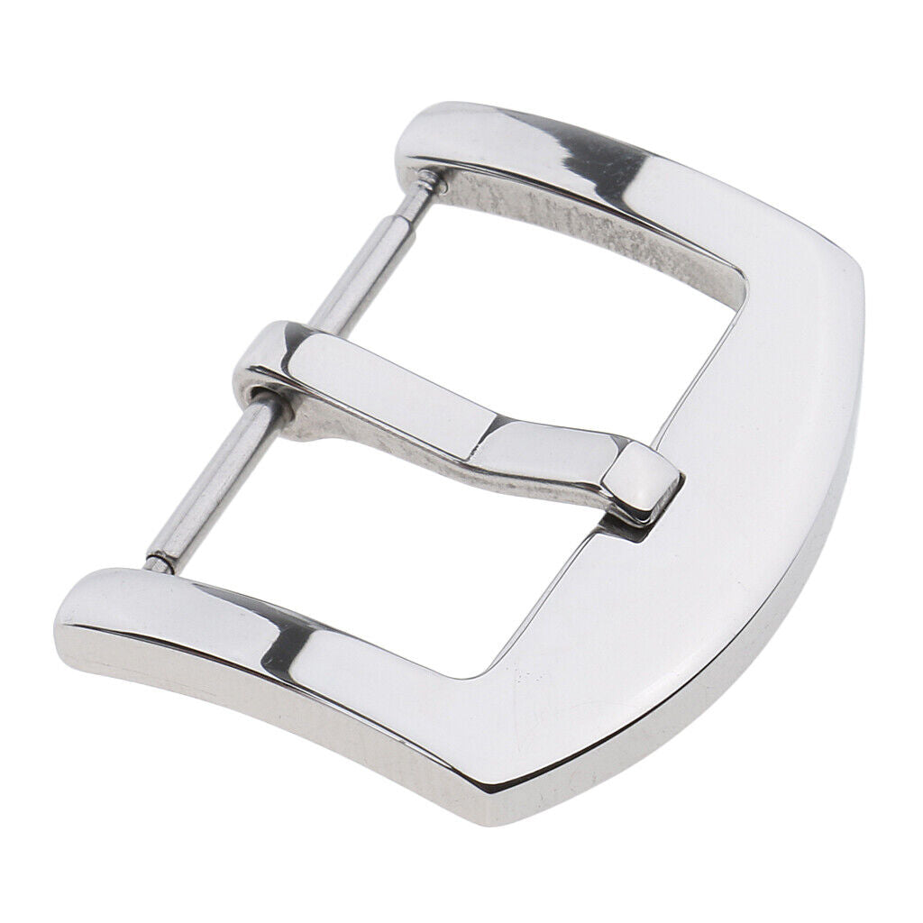 Stainless Steel Polished Buckle For  Watch  Pin Clasp 20mm