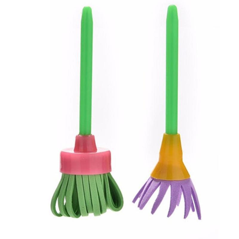 4Pcs/Pack Flower-shaped Sponge Brush Set Ideal for Watercolor Acrylic Painting