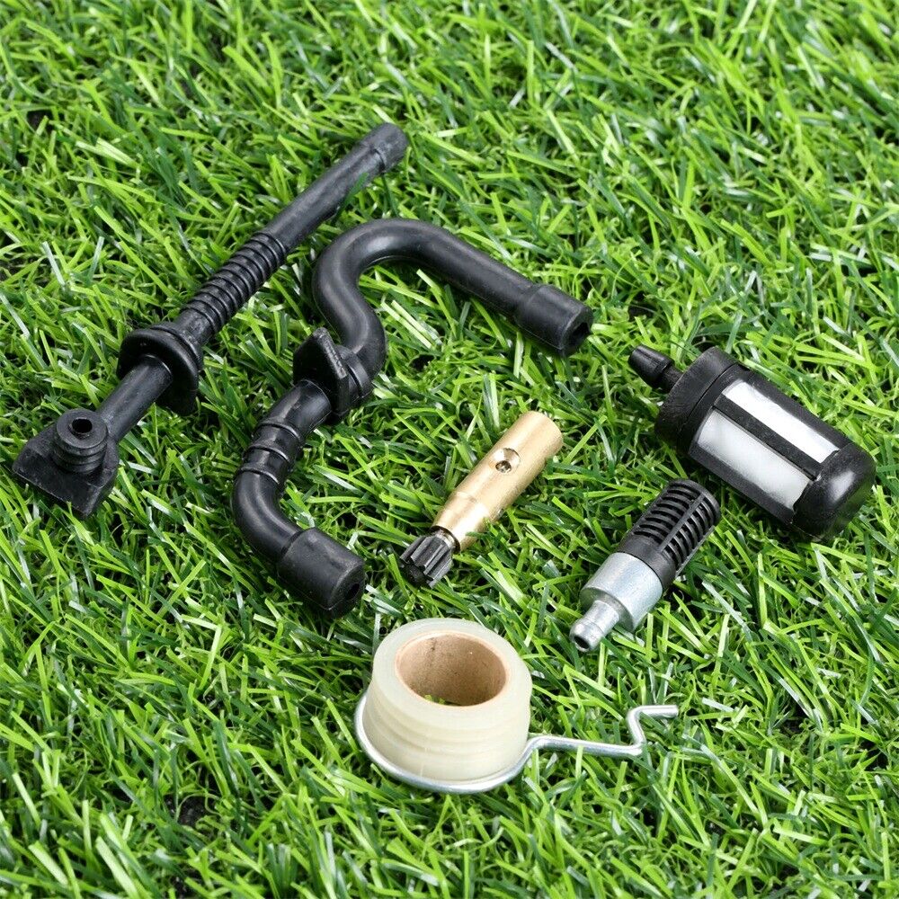 6pcs/set Chainsaw Oil Pump Worm Gear Fuel Hose Filter For Stihl MS180 MS170 018