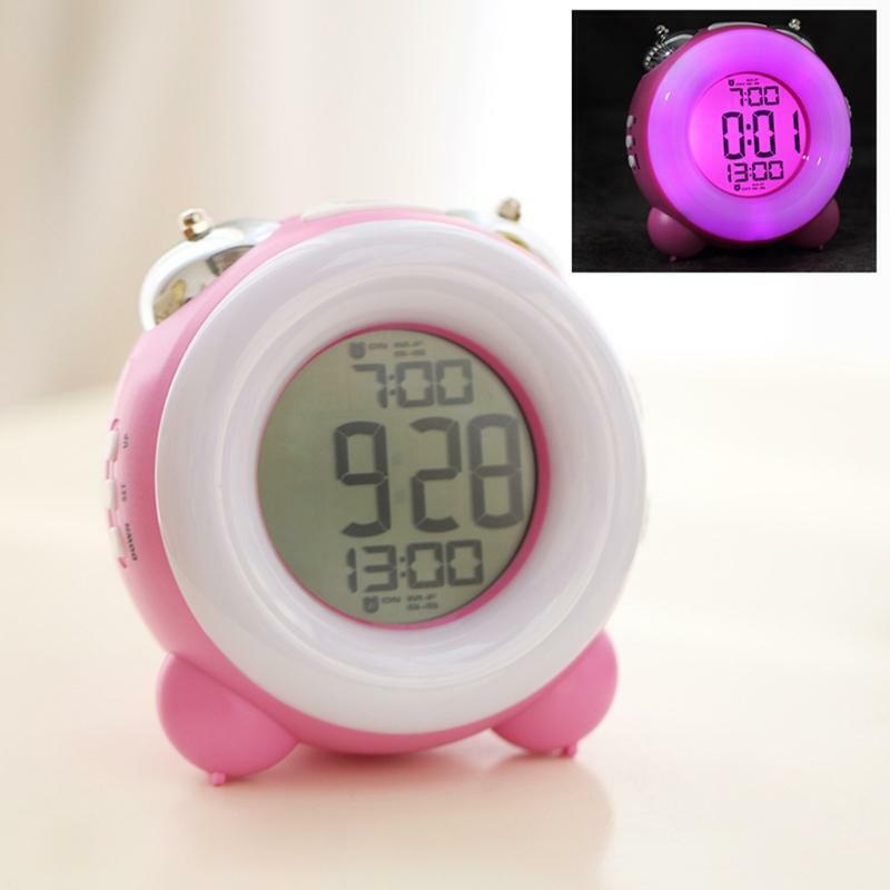 Loud Alarm Clock with Dual Alarm Non Ticking Bedside Battery Powered for Bedroom