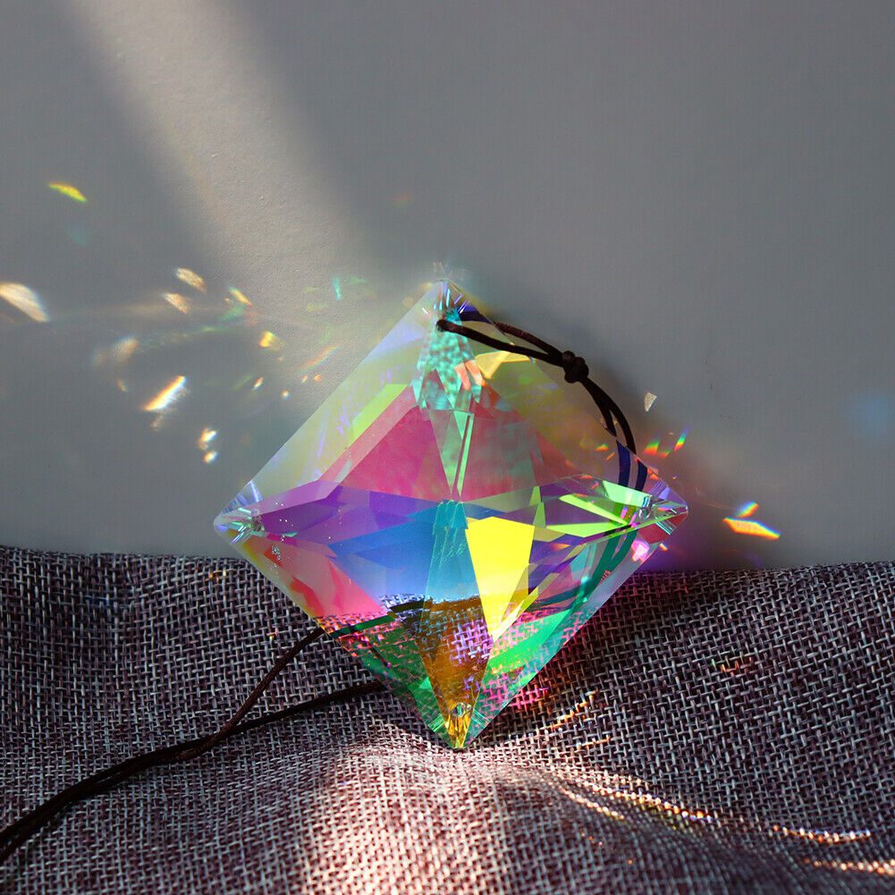 Crystals Prism Rainbow Maker Hanging Light Catcher Pendant Craft Decor (C)