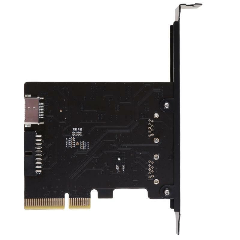 2-Port PCI-E X4 Riser Card PCIe to USB3.2 Gen 2 Adapter Riser Add-on Cards