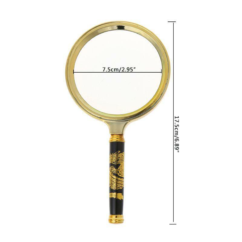 10X 90mm Handheld Magnifier Reading Map Newspaper Magnifying Glass Jewelry Loupe