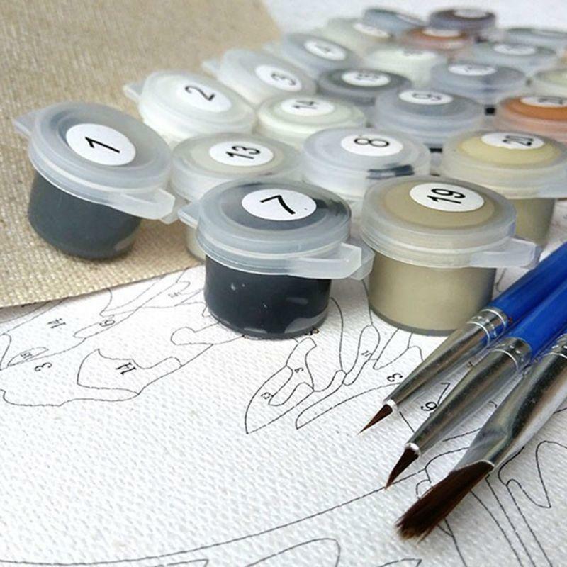 Grey deer Paint by Number Kits 16 x 20 inch Canvas DIY O il Painting
