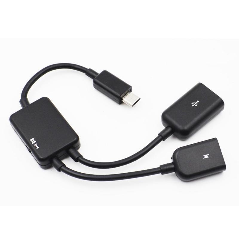 Wearproof Micro USB Converter Cable 2 In 1 OTG Micro USB Adapter for Cellphone