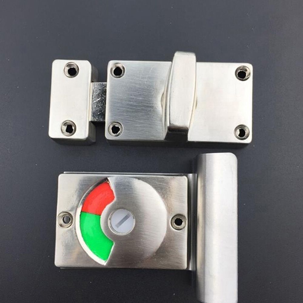 Lock Door Lock Toilet Convenient Lock Tool Partition Door Lock Stainless Steel