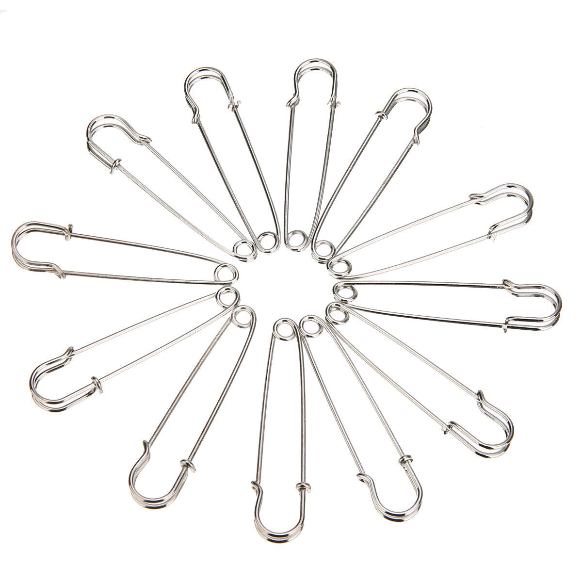 12Pcs Large Heavy Duty Stainles Steel Big Jumbo Safety Pin Blanket Crafting DIY
