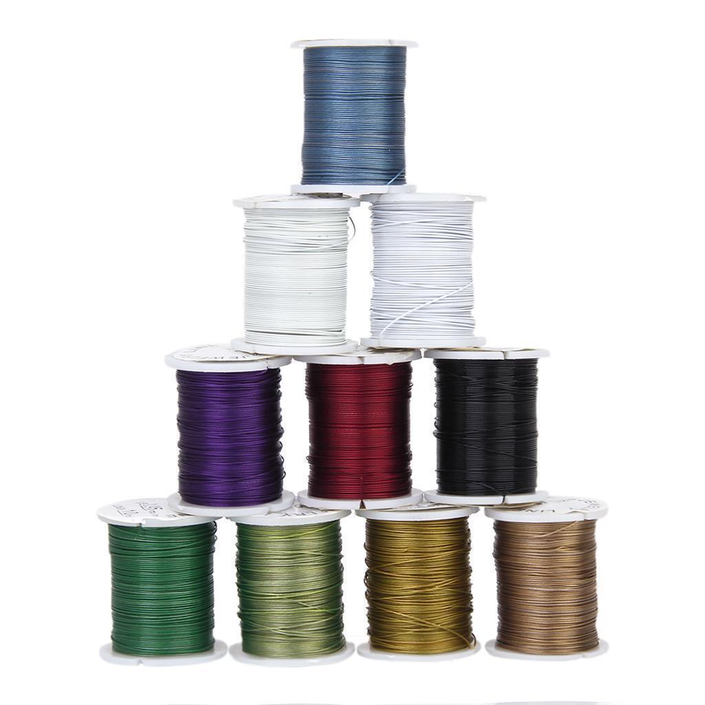 10 Rolls Mixed   Beading Wire Thread String 0.45mm DIY Jewellery