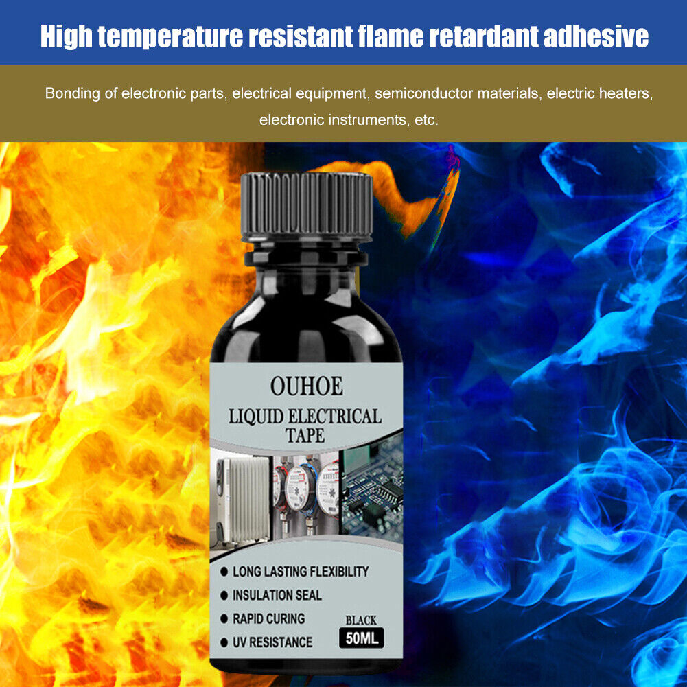 Waterproof UV Protection Liquid Insulation Insulating Glue (Black 50ml)