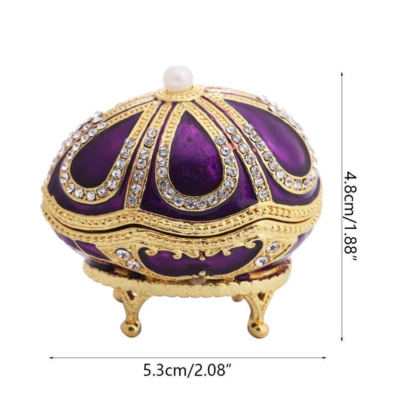 Enameled Jewelry Box, Hinged Jewelry Earrings Organizer for Jewelry Organizing