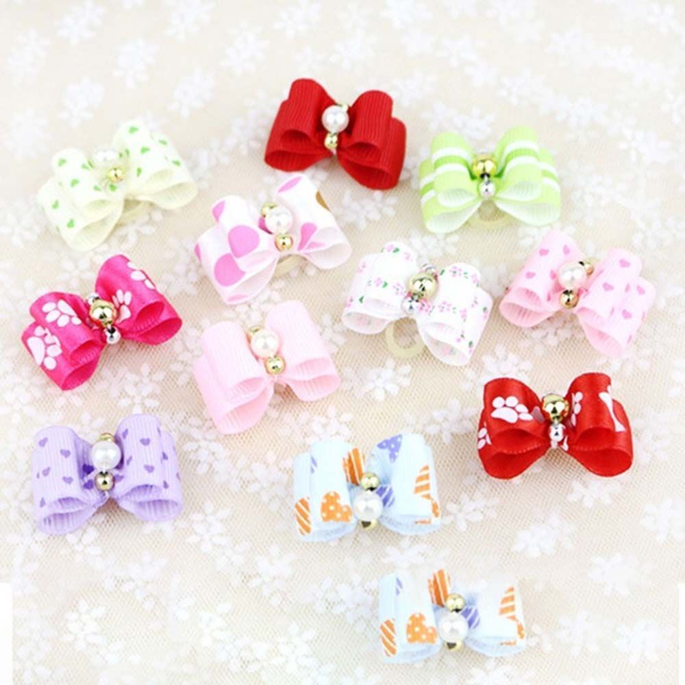 Accessories Handmade Bow-tie Lace Hairpin Pet Headwear Dog Bowknot Pet Supplies
