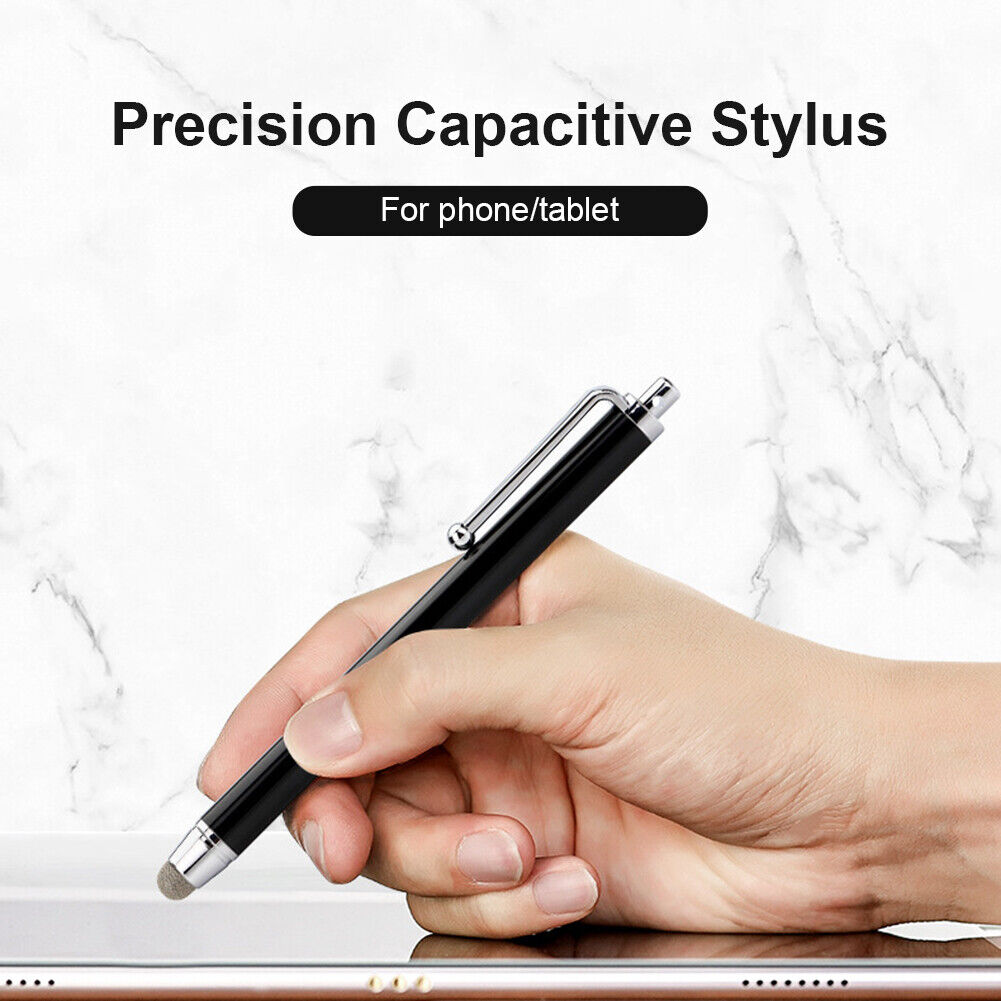 WK104B Stylus Pen for Tablet Mobile Phone w/ Replaceable Fiber Tip (Black)