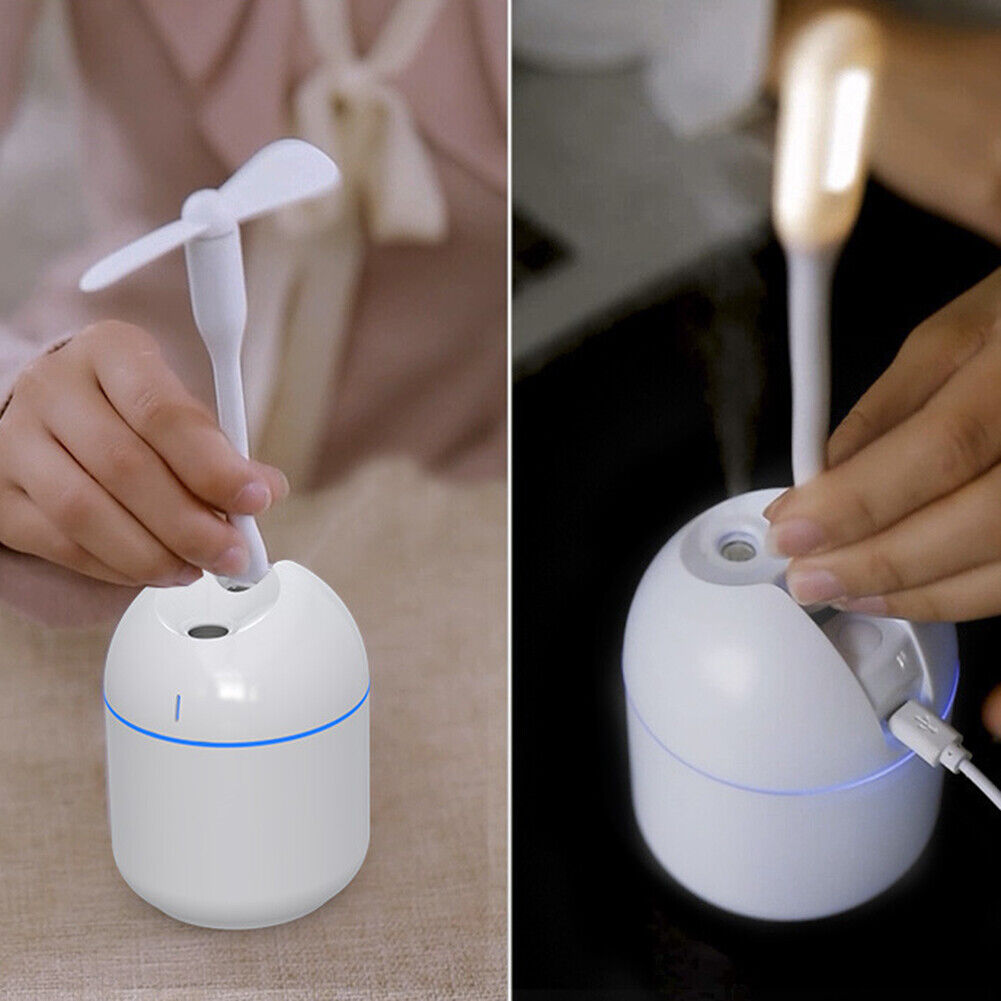 2 Modes Mist Spraying Air Humidifier Aroma Essential Oil Diffuser (White)