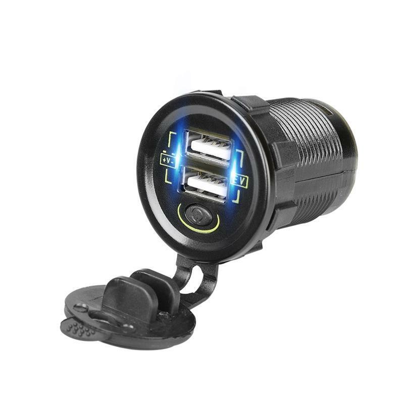 Waterproof 36V-108V USB Outlet Dual USB Power Socket Installed Handlebar