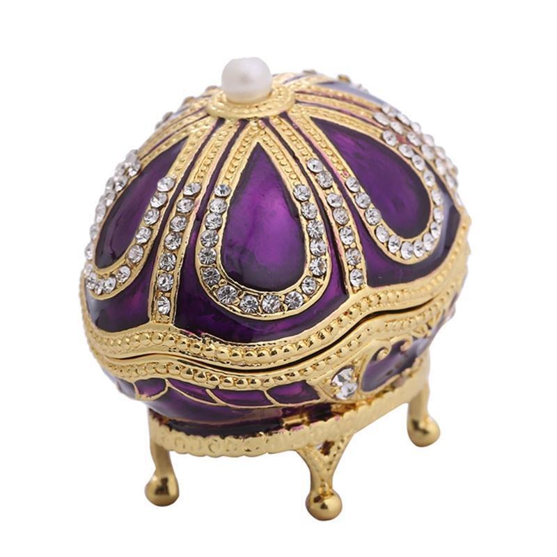 Enameled Jewelry Box, Hinged Jewelry Earrings Organizer for Jewelry Organizing