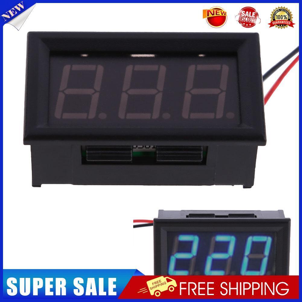 Blue LED AC 30-500V Digital Voltmeter Voltage Display w/ 2 Wires