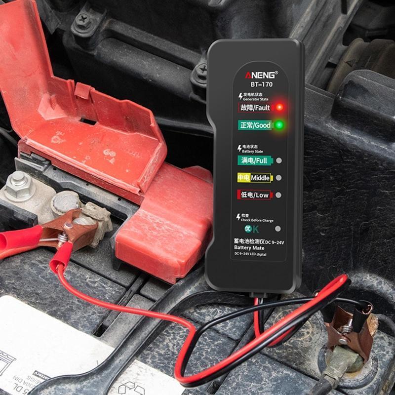 Car Battery Tester with LED Indicators Digital Multi Functions Alternator Tester