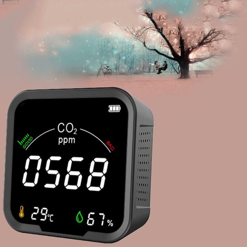 CO2 Meter Digital Temperature Humidity Sensor Tester Air Quality Monitor Indoor