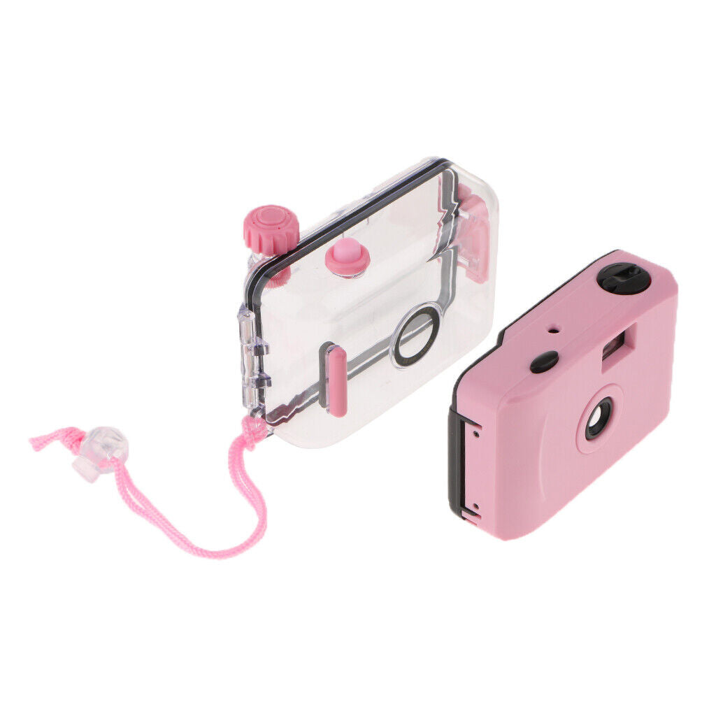 Underwater Waterproof  Camera Mini  35mm Film with Housing Case Pink