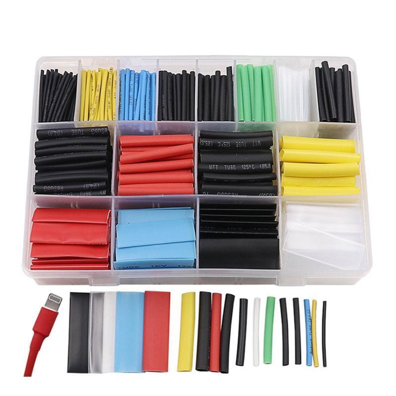 580 Pcs Heat Shrink Tube Wire Wrap Cable Sleeve Assortment Kit Insulation Tube