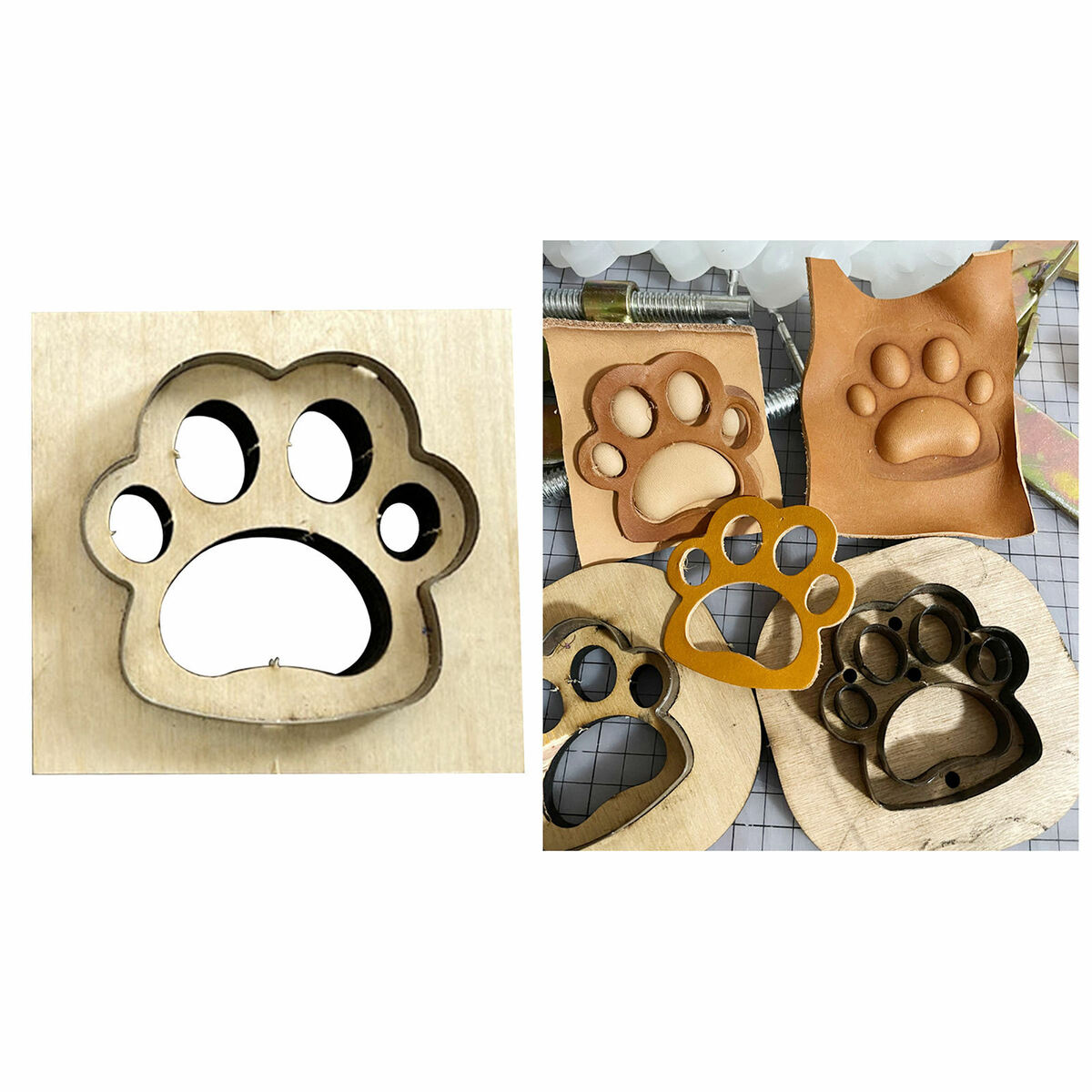 Dog paw Leather Cutting Dies Punch Blades Mold, Cutter Template Tool-Mould Craft