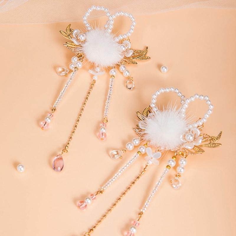 Girls Hair Clips Bunny Ear Shape Hairpin Alloy Hair Clips Cartoon Style Design