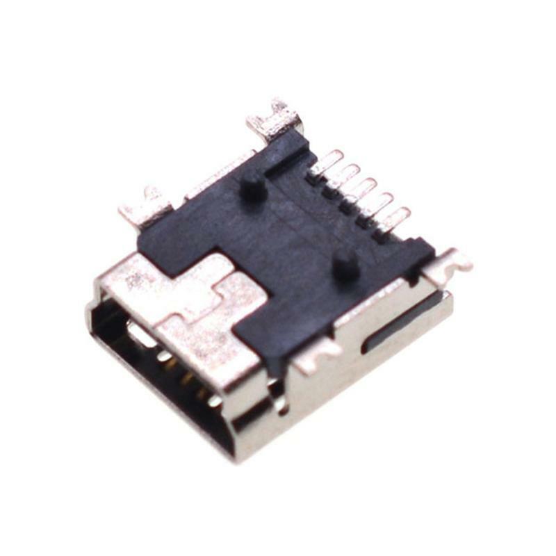 10PCS Mini USB SMD 5Pin Female USB Socket Connector Plug Metal 4 Legged Plug
