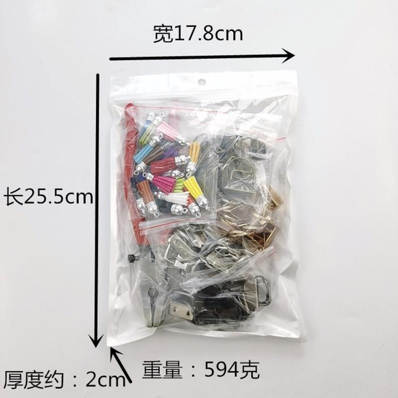61 Pcs Key Fob Hardware Set with Pliers Key Chain Key Lanyard Leather Tassels