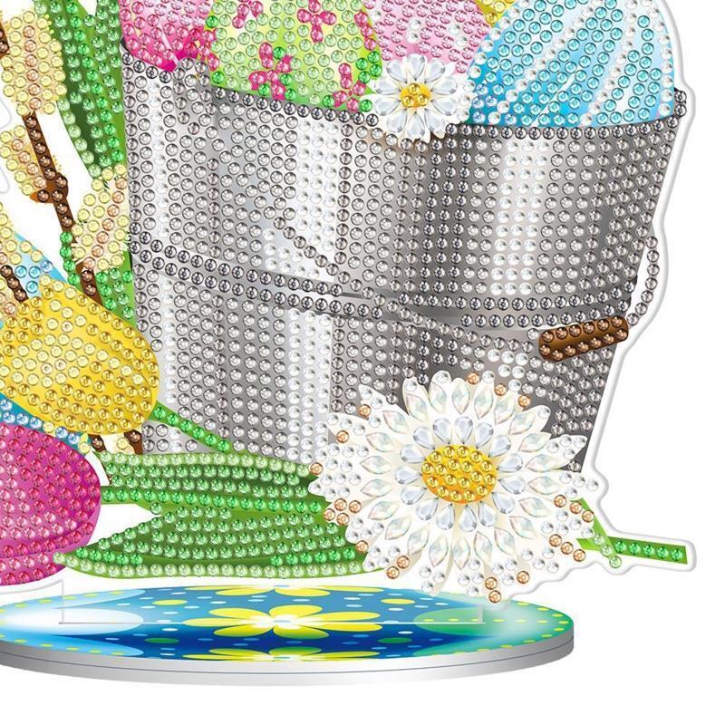 Easter Eggs Flower 5D Diamond Art Painting Ornament DIY Desktop Table Decoration