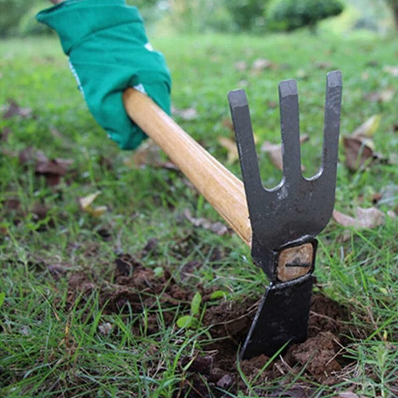 Portable High-carbon Steel Loosening Soil Strong and Sharp Hoe Hand Tool
