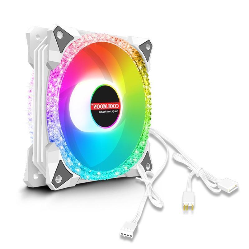 PC Cases Fans CPU Coolers,Colorful Radiators System 120mm Adjust RGB Cooling Fan