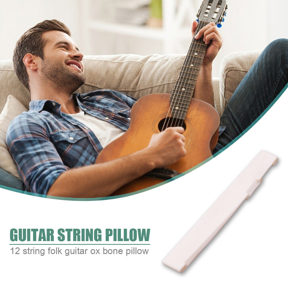 Portable 12 Strings Acoustic Guitar Cattle Bone Nut Musical Instrument Part