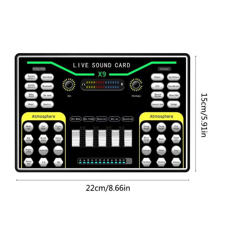 Dual Mobile Phone Live Broadcast Sound Card Cellphone Webcast Voice Changer
