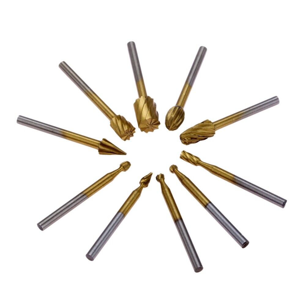 High Carbon Steel Milling Rotary Burr Router Bits Files Wood Cutter Carving Tool