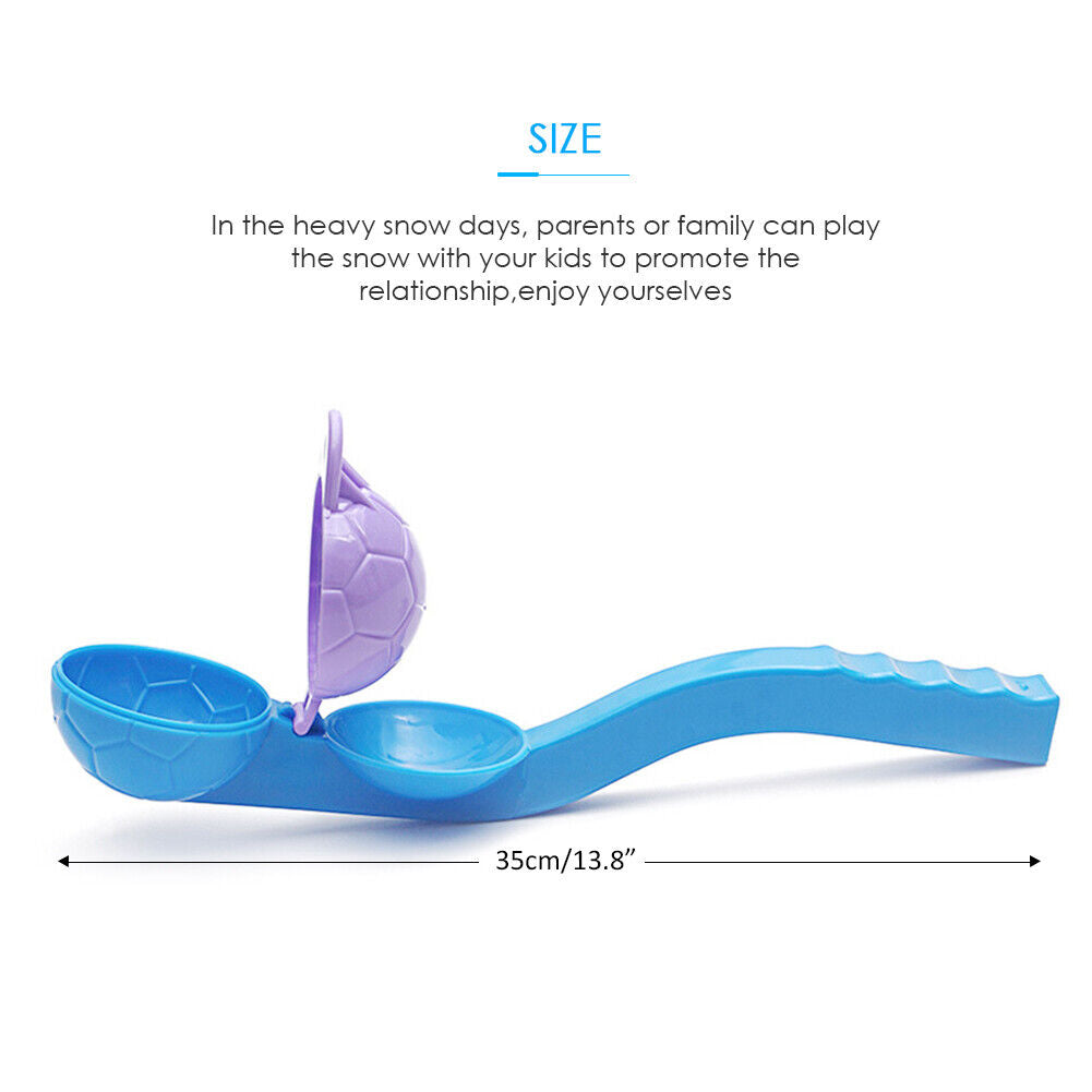 Football Shaped Snowball Maker Clip for Kids Winter Snowball Fight Random