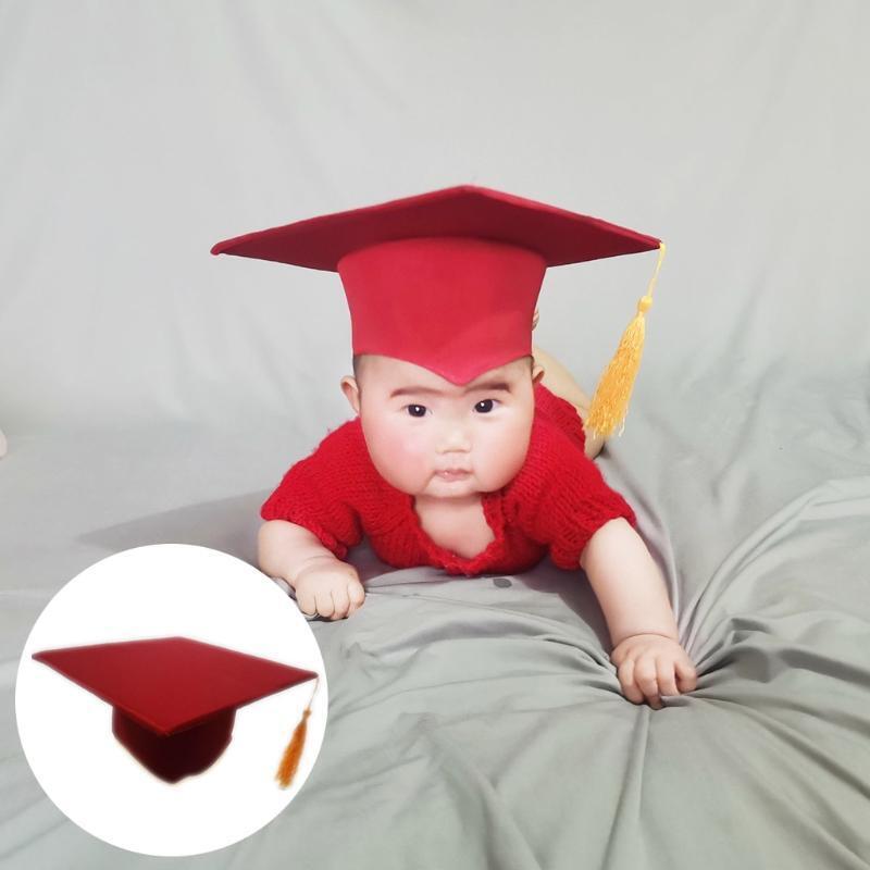Newborn Baby Photography Props Graduation Cap for Infants Children Preschool Day