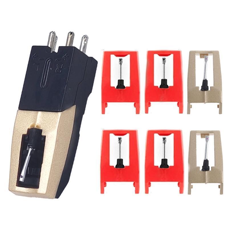 Vinyl LP record player needles 7-pack Replacement Stylus, For Turntables Needle