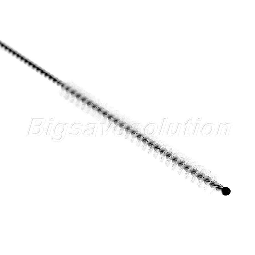 5Pcs Stainless Steel Wire Bold+Nylon Straw Cleaner Brush Pipe Flue Cleaning 18cm