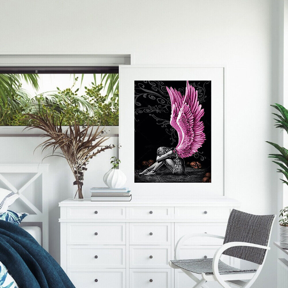 Angel with Pink Wings 40X50cm Oil Paint By Numbers Picture DIY Painting Kit