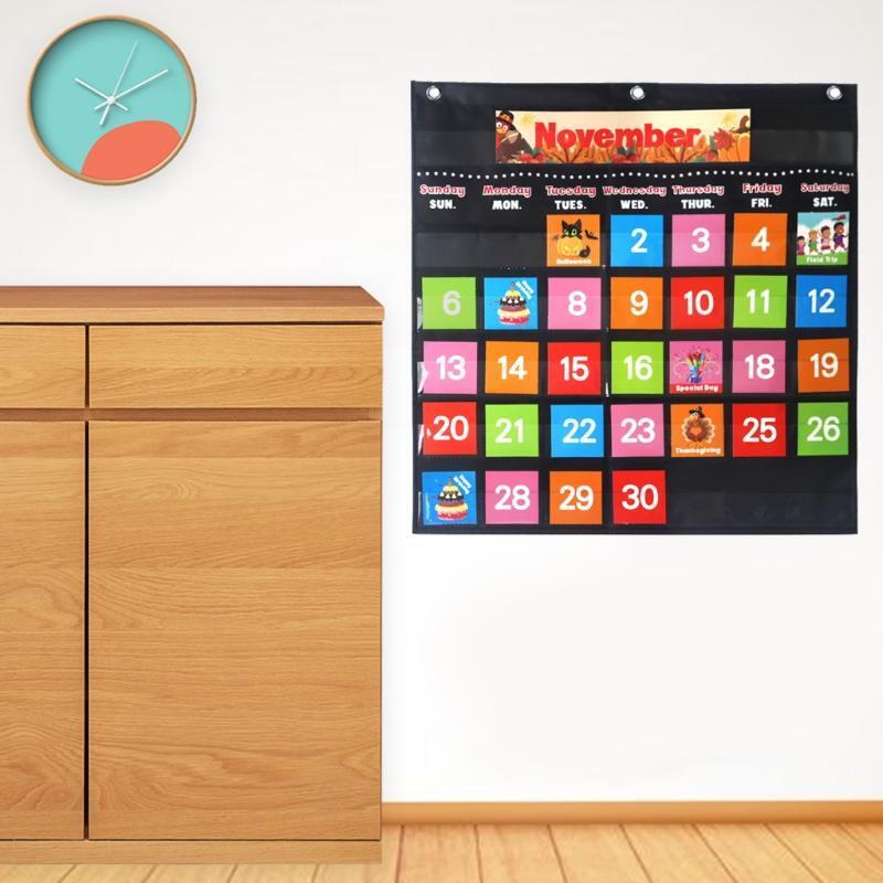 Weather Pocket Chart Classroom Monthly Calendar for Homeschool Early Learning
