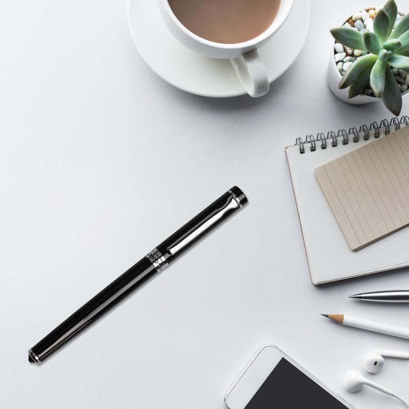 Metal Fountain Pen Gift Writing Pen F Nib Refillable Converter Piston-Filled