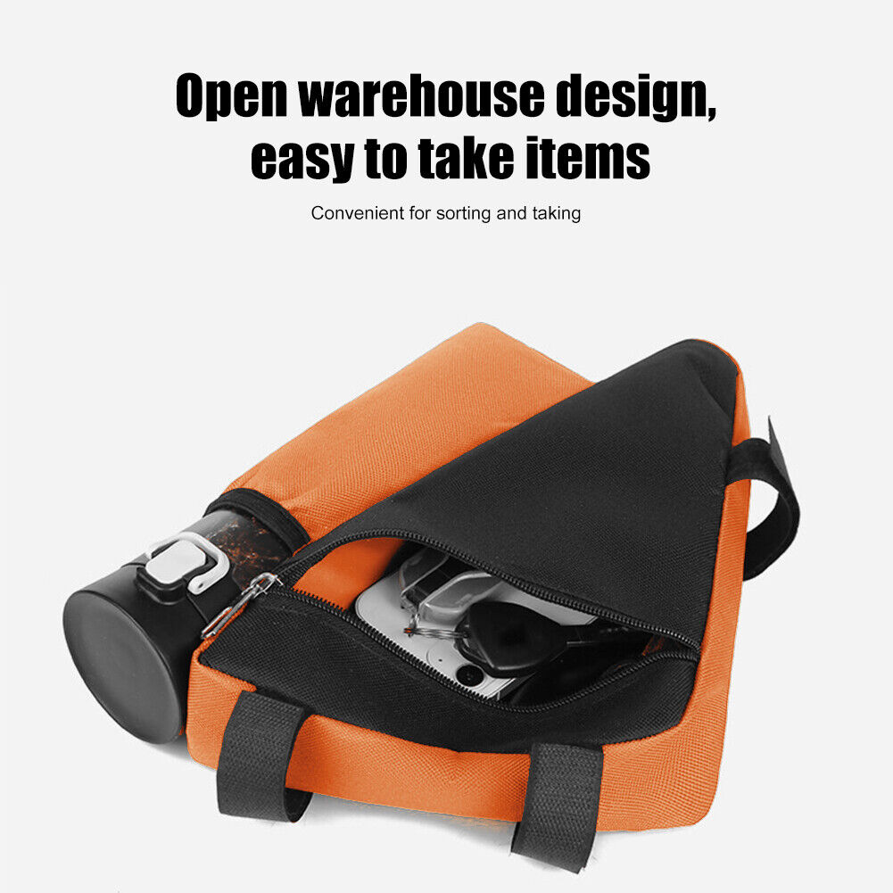 1.2L Triangle Cycling Bicycle Bags MTB Bike Front Tube Frame Pouch (Orange)