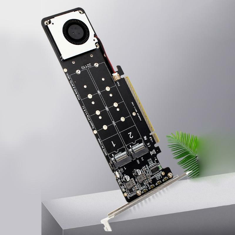 NVMe PCIe Adapter M.2 NVMe SSD to PCI-e 4.0 x16 Card Support M.2 (M Key) 2230-80