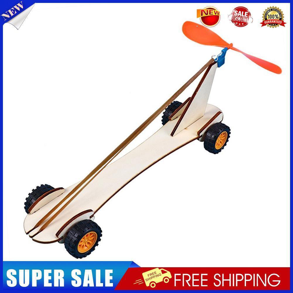 Rubber Band Power Car DIY Science Experiment Kits Fun School Project Gift