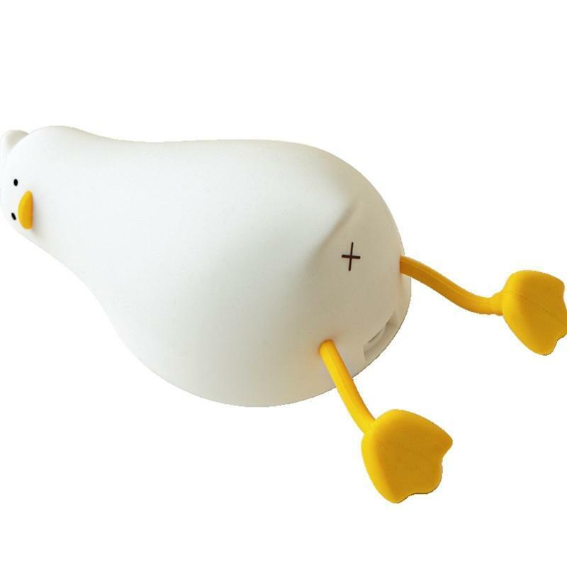 Cartoon Lying Duck Atmosphere Light Dimmable Bedside Lamp Rechargeable for Home